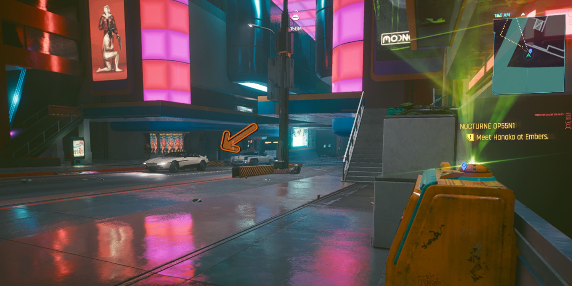 Скриншот входа в клуб Dark Matter в Cyberpunk 2077