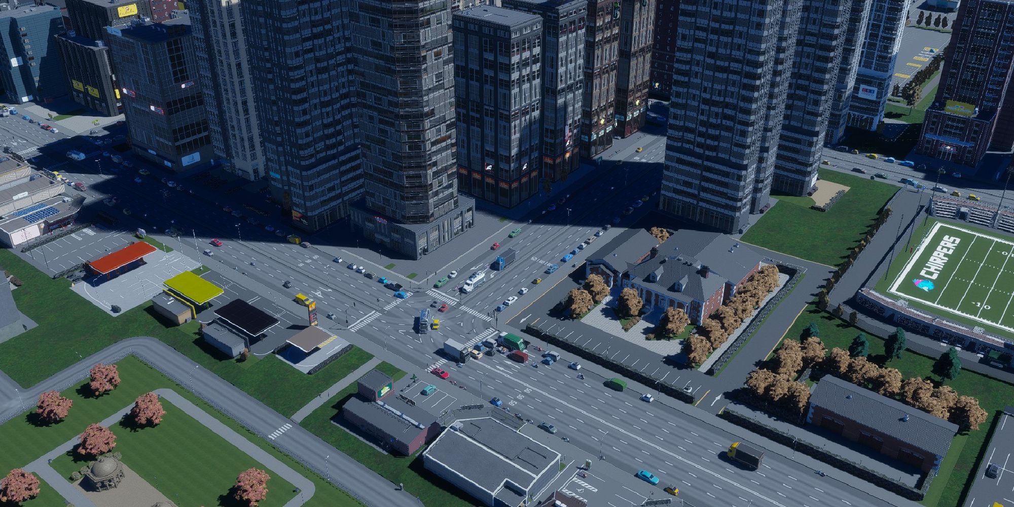 горизонты города 2 пересечения оживленных улиц с 6 полосами движения