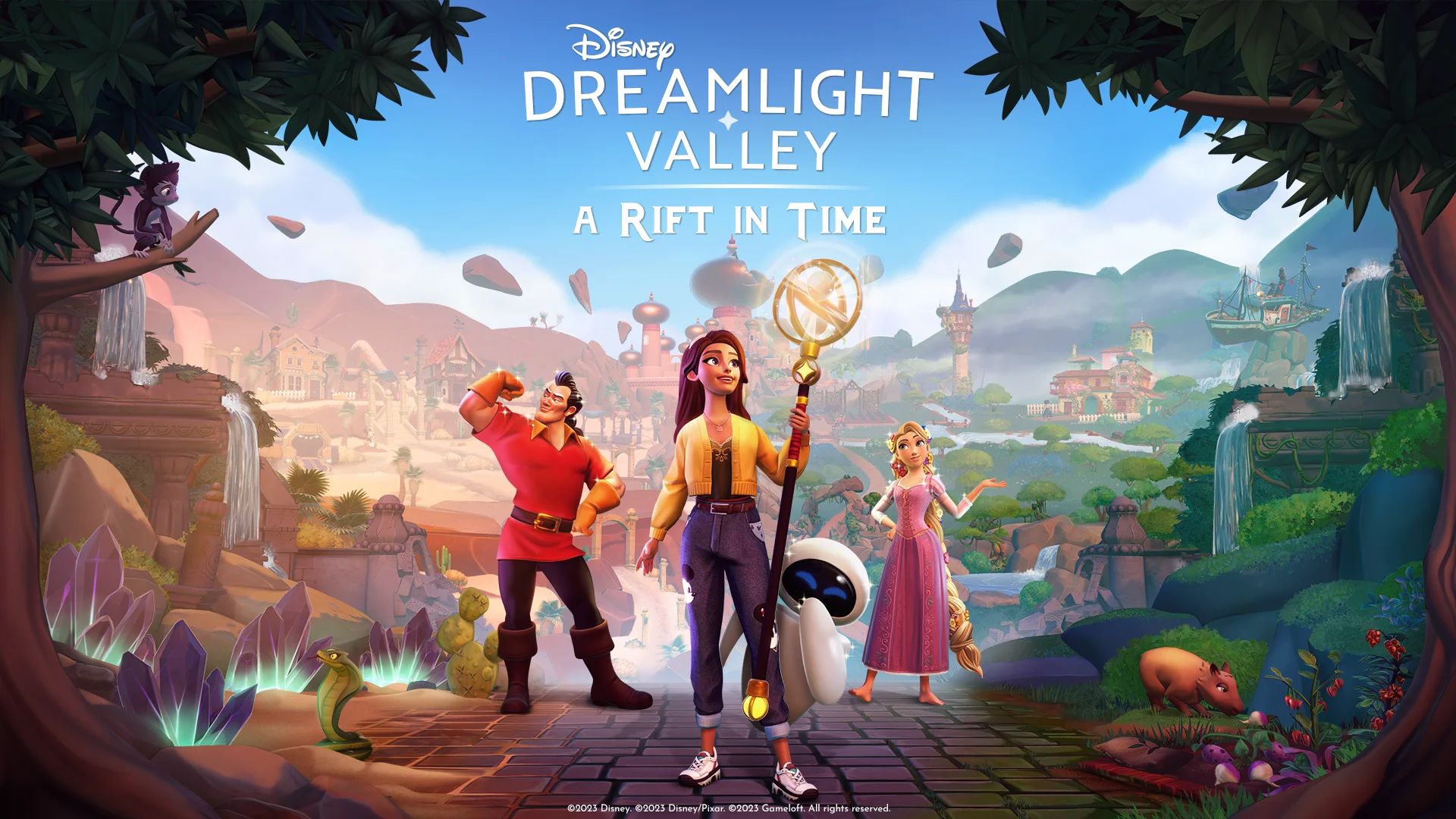 Рекламный арт к дополнению Disney Dreamlight Valley «Разрыв во времени»