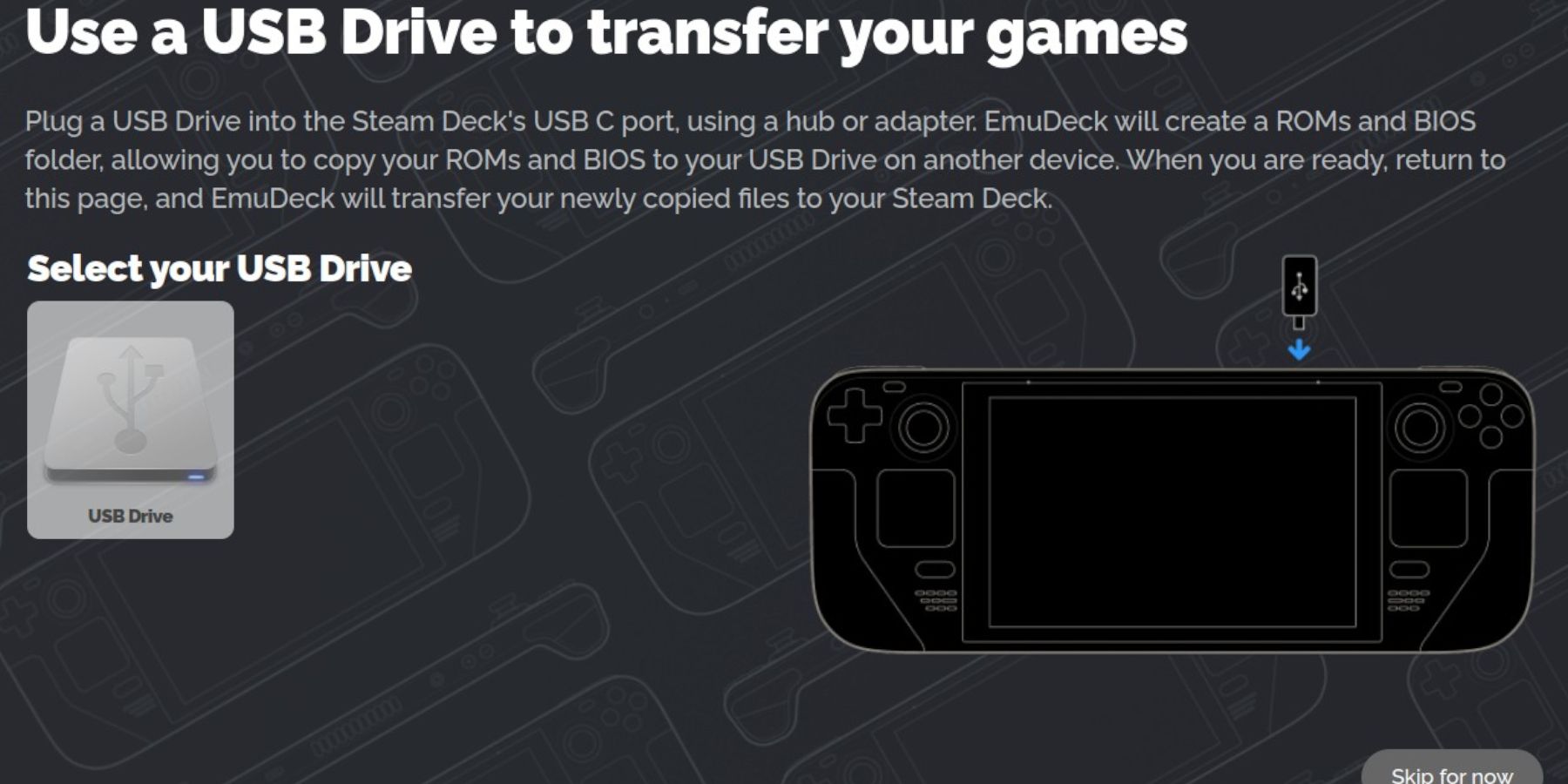 Приложение EmuDeck USB Transfer