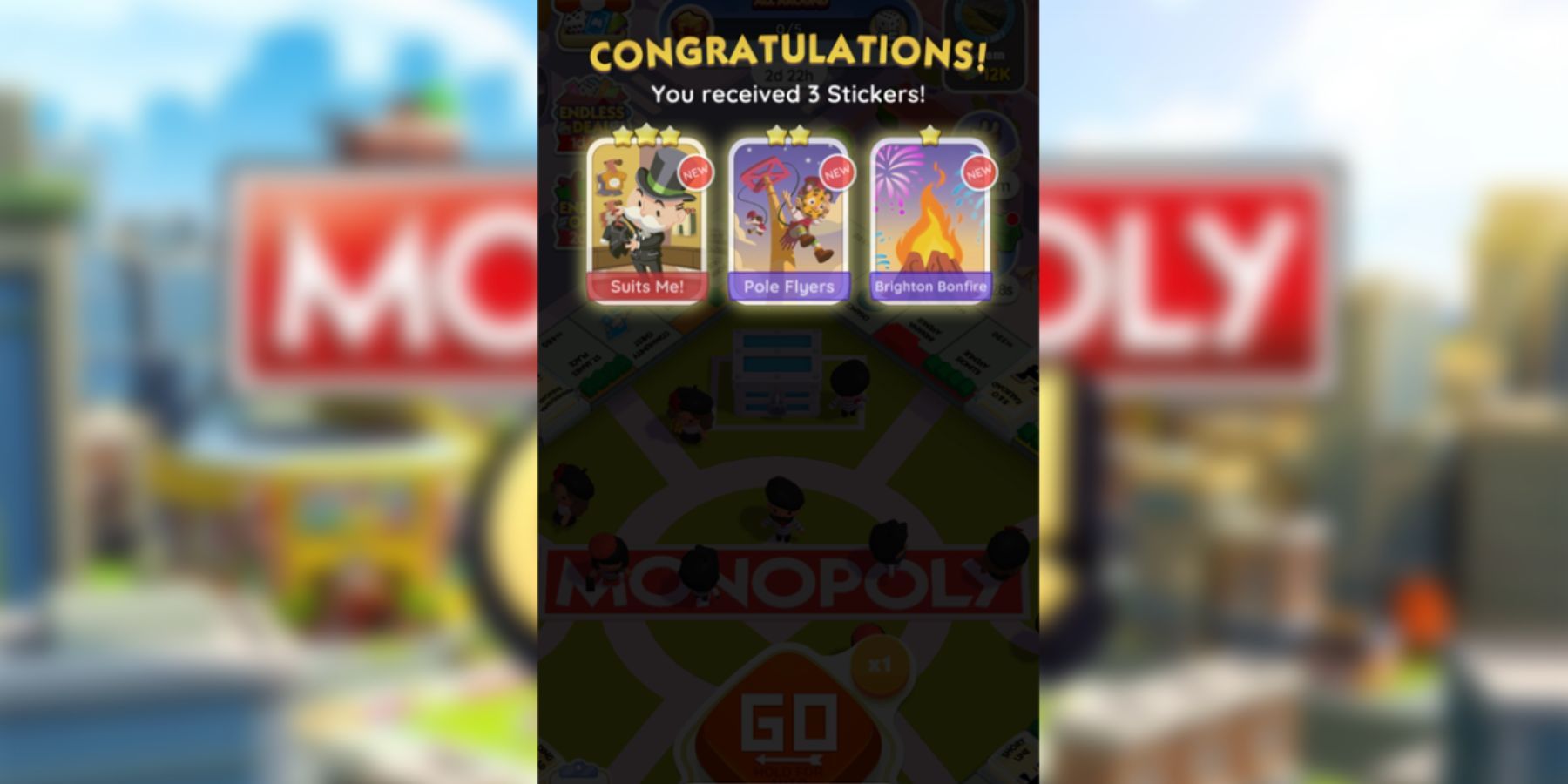 Наклейка в Monopoly GO