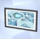 На скриншоте Sims 4 изображен микроскопический отпечаток под названием Rhapsody In Blue.