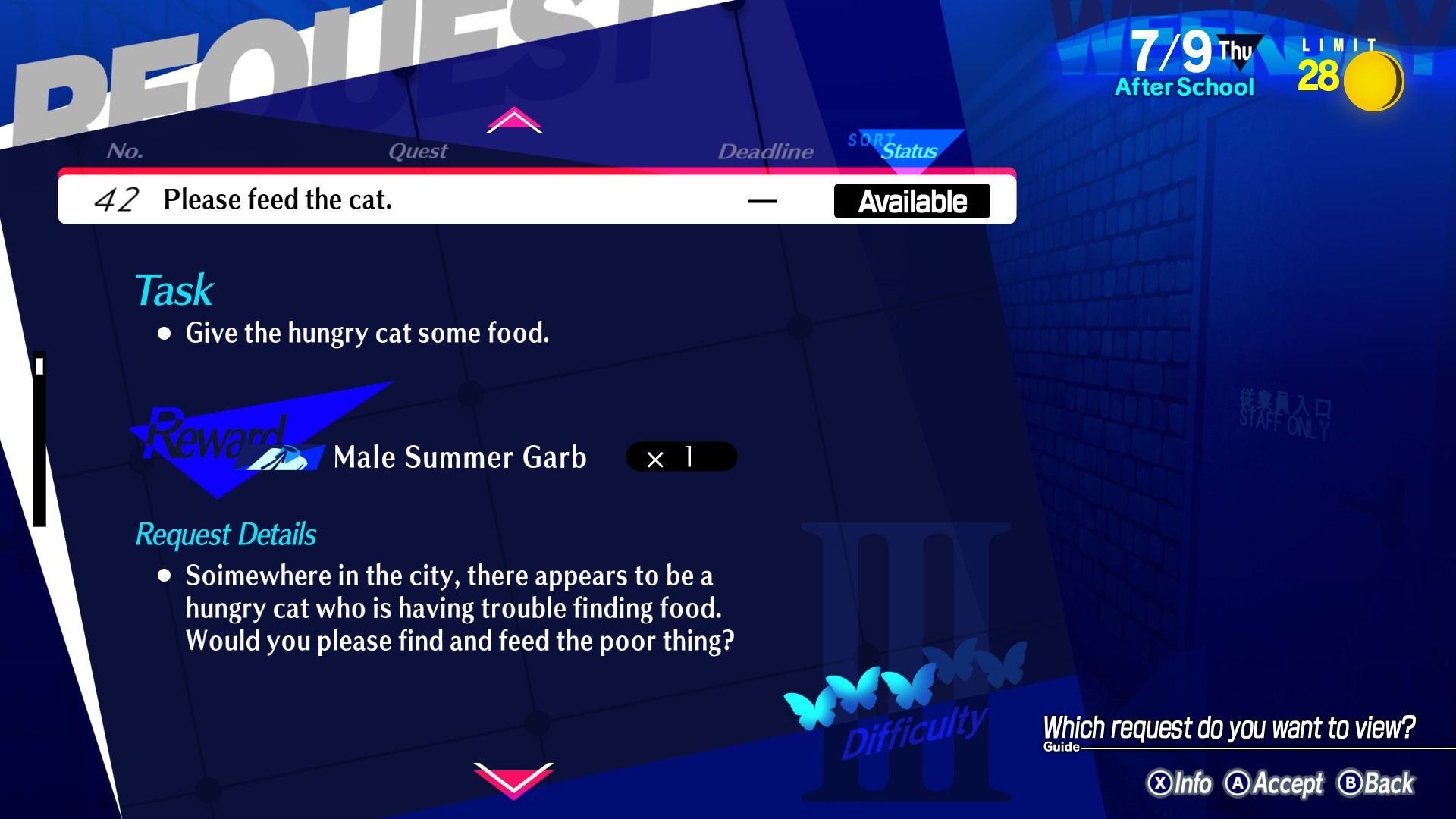 Persona 3: запрос на перезагрузку кота